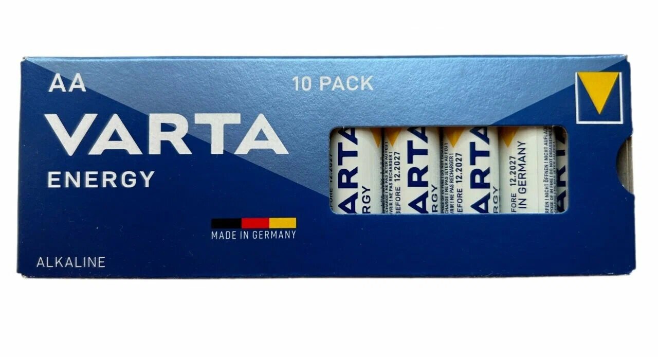 Батарейка Varta Energy AA/LR6  alkaline ( 10 ) шт. в боксе 04106229410