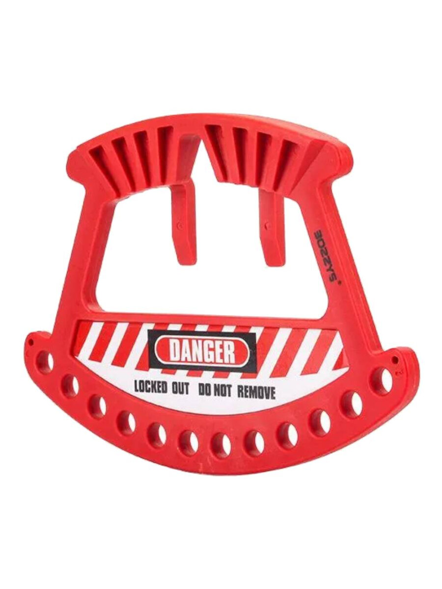 Держатель для замков и бирок, нейлон, 12 отверстий для замков, цвет красный, 1 шт/упак