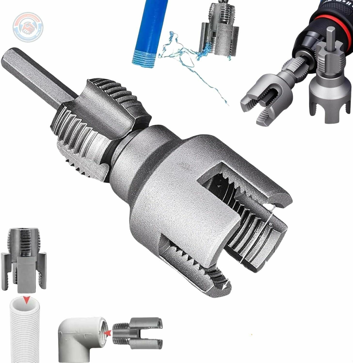 Инструмент для нарезки резьбы на пластиковых трубах 1/2" резьбонарезной инструмент для ППР ПВХ МПП быстрая и точная нарезка внутренней и внешней резьбы компактный сантехнический инструмент для дома и дачи