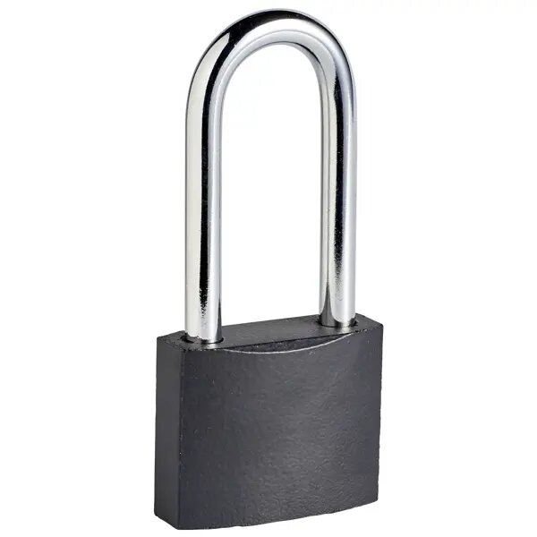 Замок навесной Standers с длинной дужкой 62x50 мм чугун