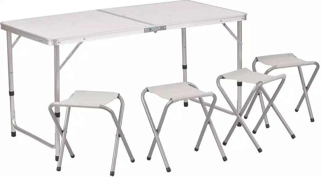 Набор туристической мебели RUSH WAY стол складной и 4 стула, 120х60х70 см