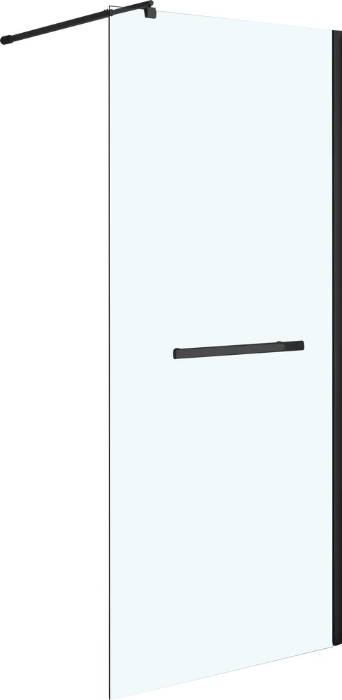 Душевая перегородка Niagara Nova NG-681-90 BLACK 90x195 профиль черный стекло прозрачное