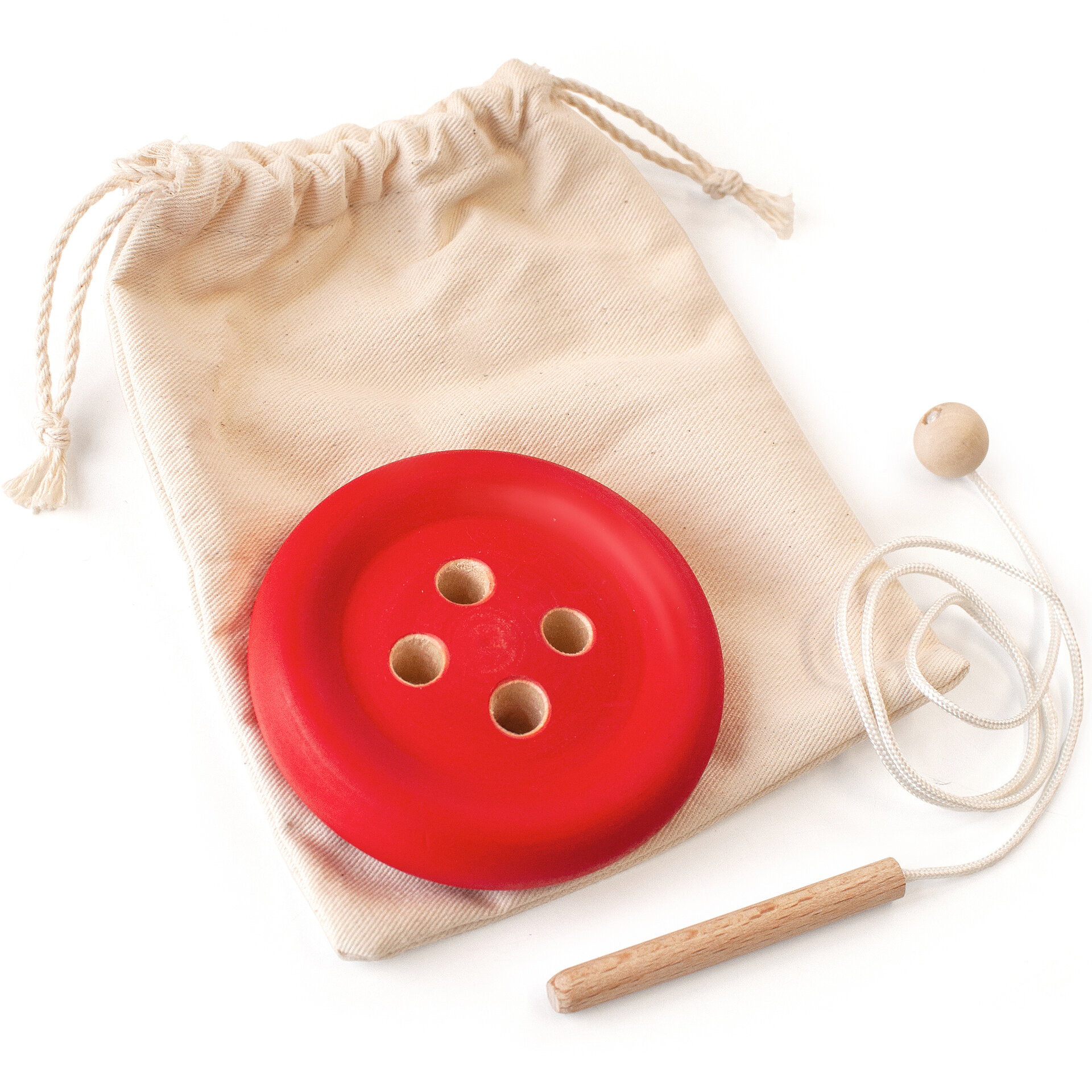 Шнуровка Пуговка развивающие деревянные игрушки для детей Ulanik