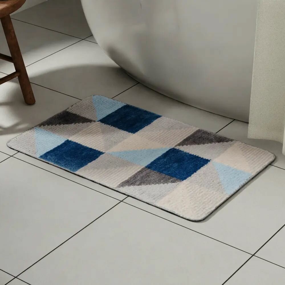 Коврик для ванной Visa 50x80 см цвет серо-голубой