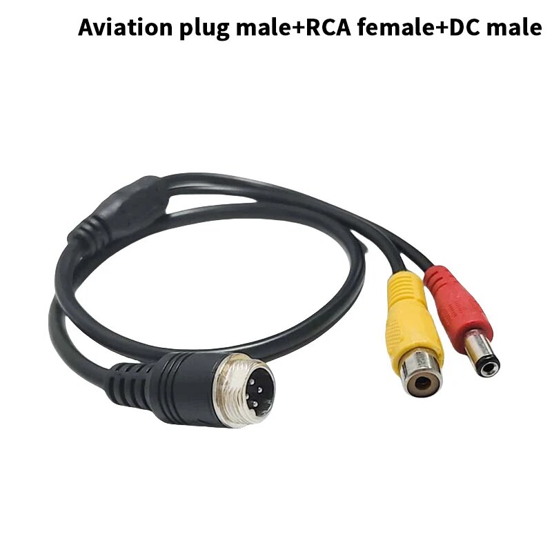 1 шт. RCA AV и кабель преобразователя постоянного тока 4-контактный авиационный адаптер «папа-мама» для автомобильной задней камеры монитора аксессуары «сделай сам» A7