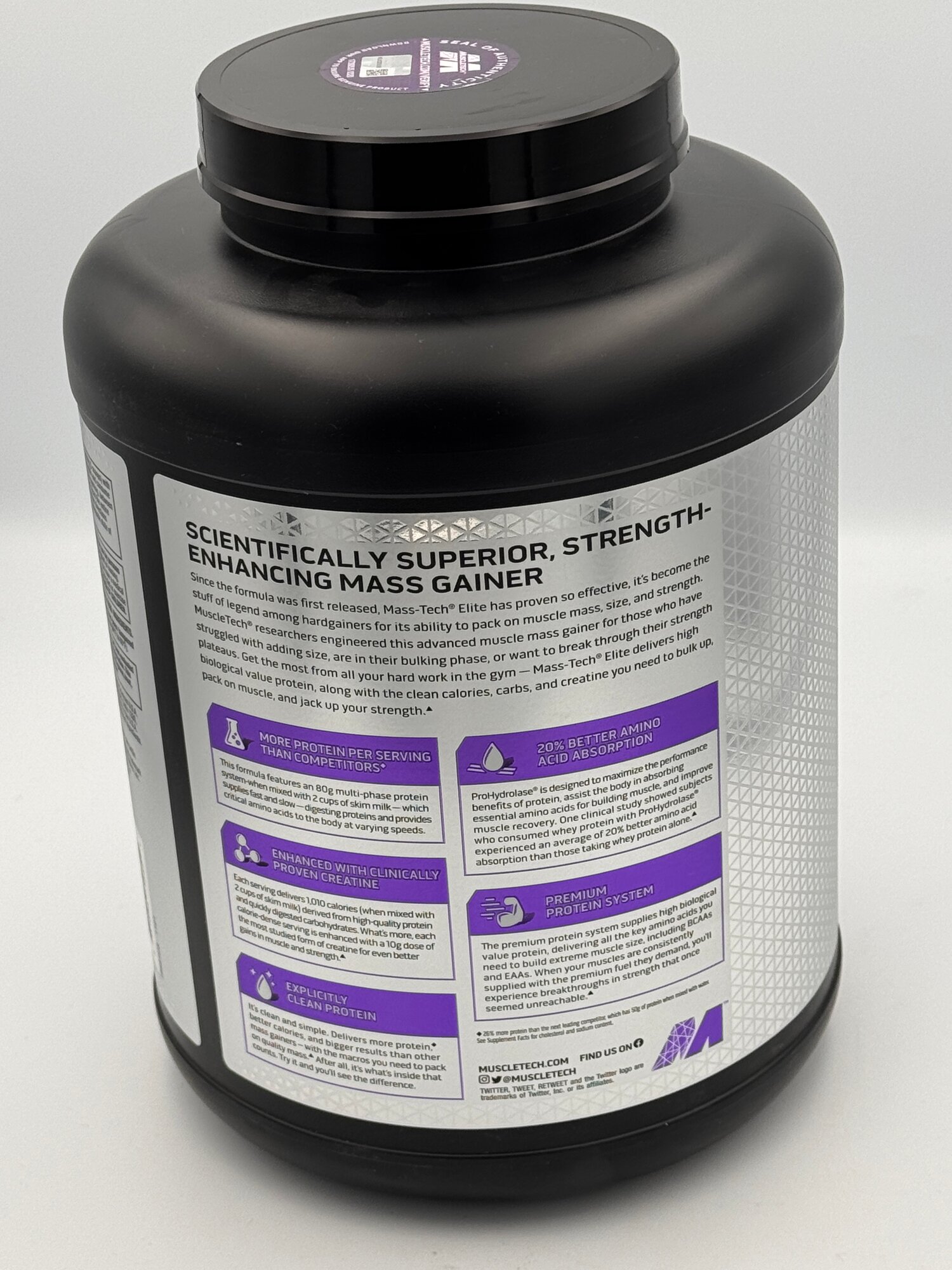 MuscleTech Mass Tech elite 2.7kg вкус Шоколадный вкус для роста мыщц — фото 1