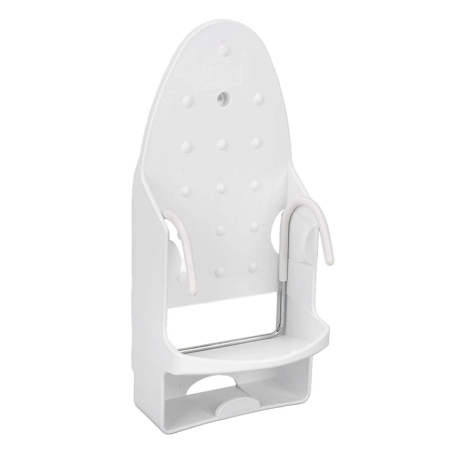Держатель для электрического утюга термостойкий настенная полка для гладильной доски 2 в 1 с крючком для домашней ванной комнаты белый