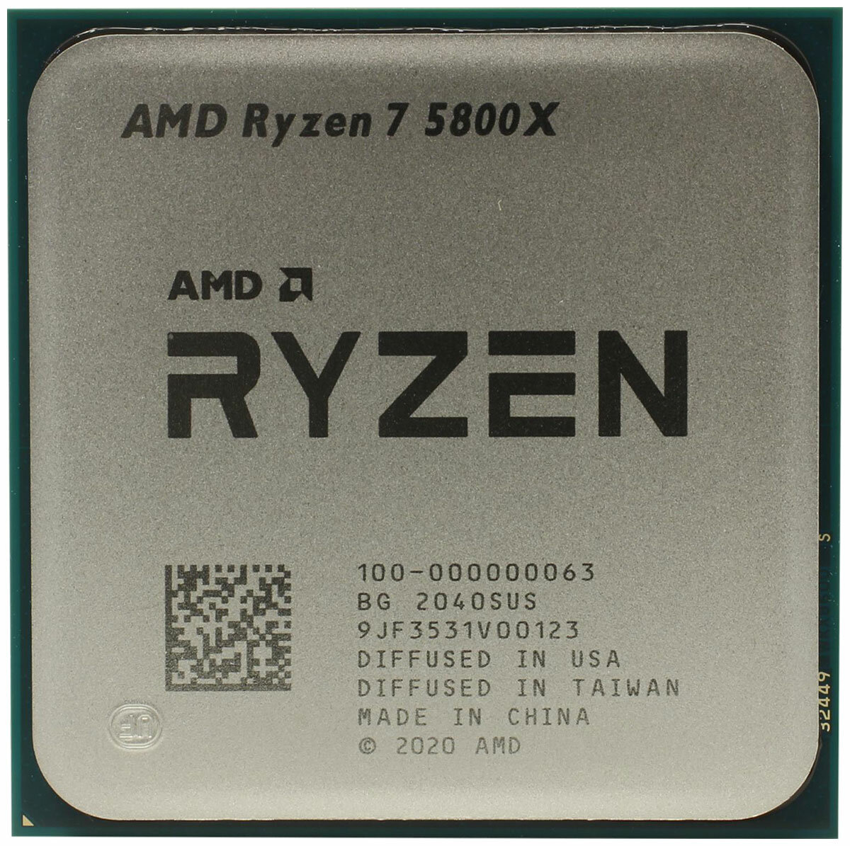 Процессор AMD Ryzen 7 5800X AM4 (100-100000063WOF) (3.8GHz) Box w/o cooler