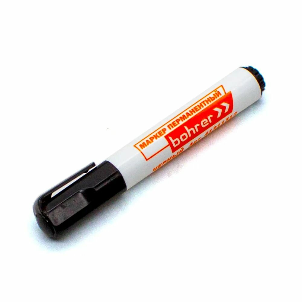 Маркер перманентный Bohrer 3 мм Черный  круглый  пулевидный  5шт 