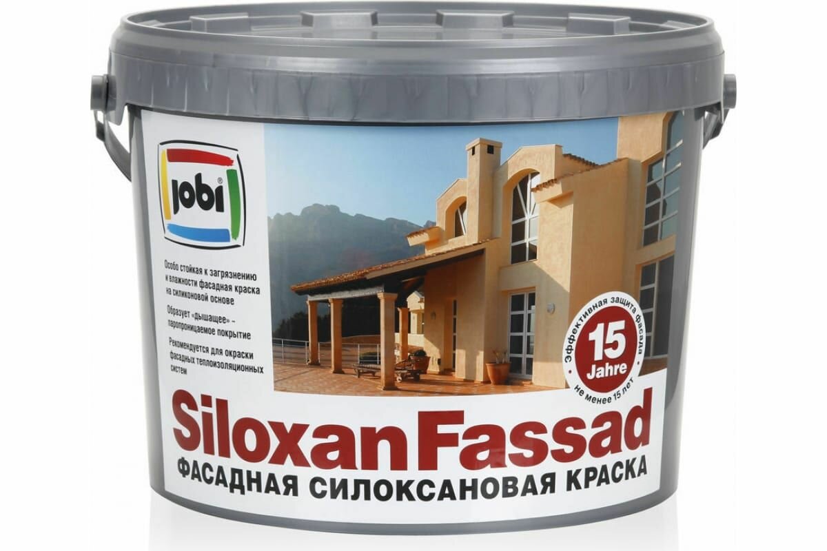 JOBI SiloxanFassad Краска фасадная силоксановая цвет белый 2.5 л