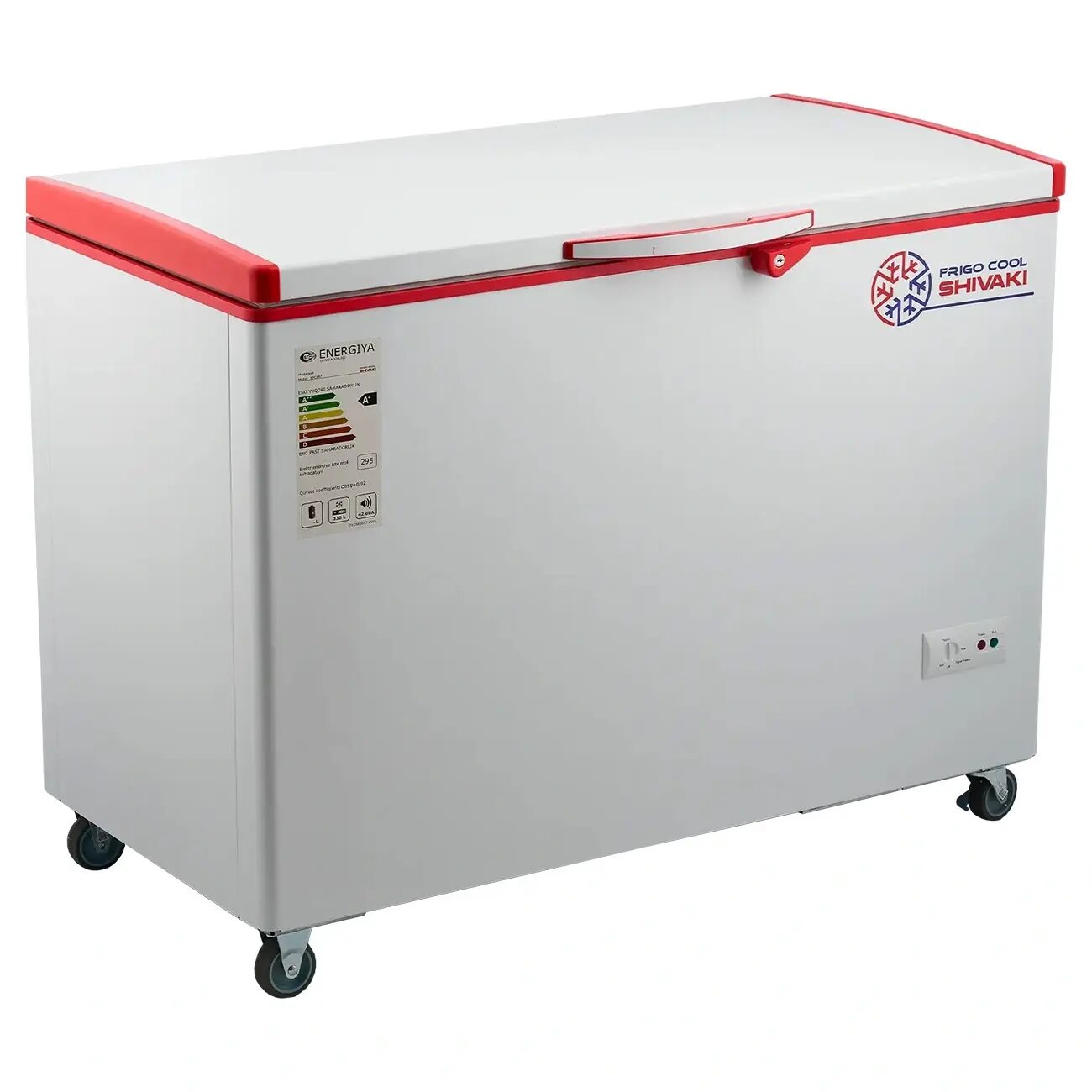Морозильник Shivaki SFC137 Красный, 330 л, механическое, 2, 298 кВтч/год, 1