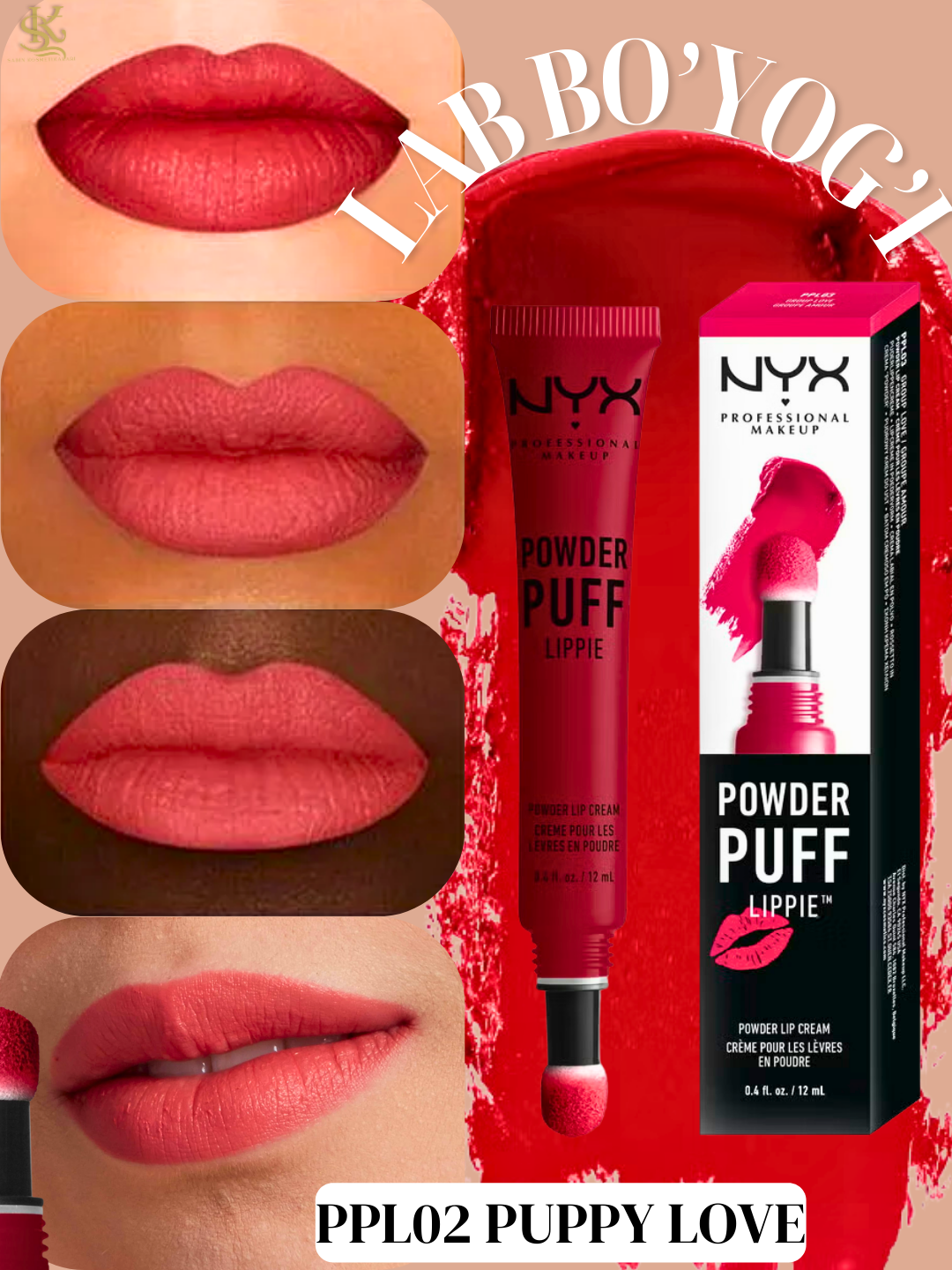 Губ помада NYX Powder Puff Lippie PPL02 PUPPY LOVE, Мягкий натуральный блеск и матовый эффект,12мл