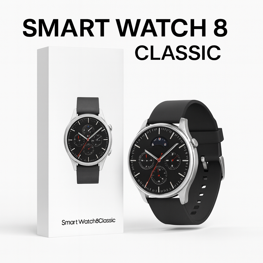 Умные часы Smart watch 8 Classic, беспроводная зарядка, Android цвет черный металл