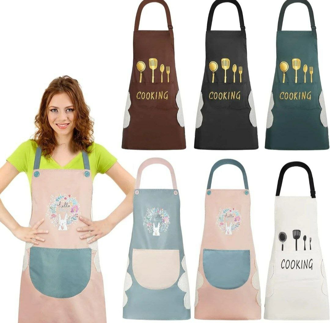 Прихватки и фартук кухонный, женский, подарок для поваров, для 8 марта, водонепроницаемый