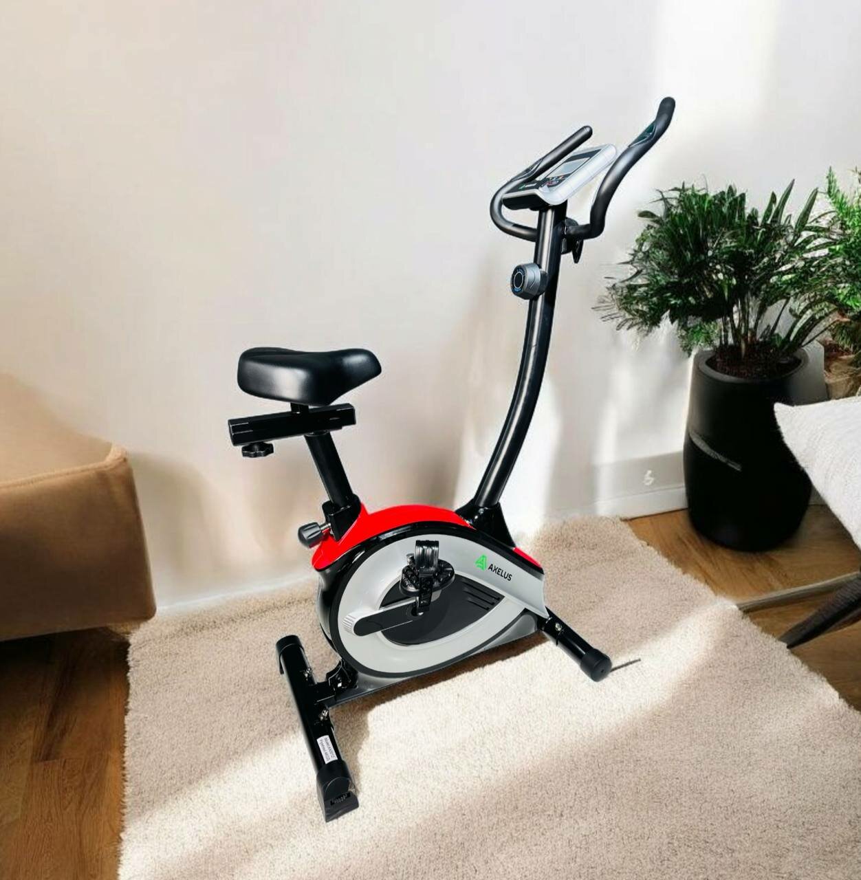 Велотренажер Axelus ax0012, магнитный, нагрузка 8 уровней, маховик 4 кг, до 120кг