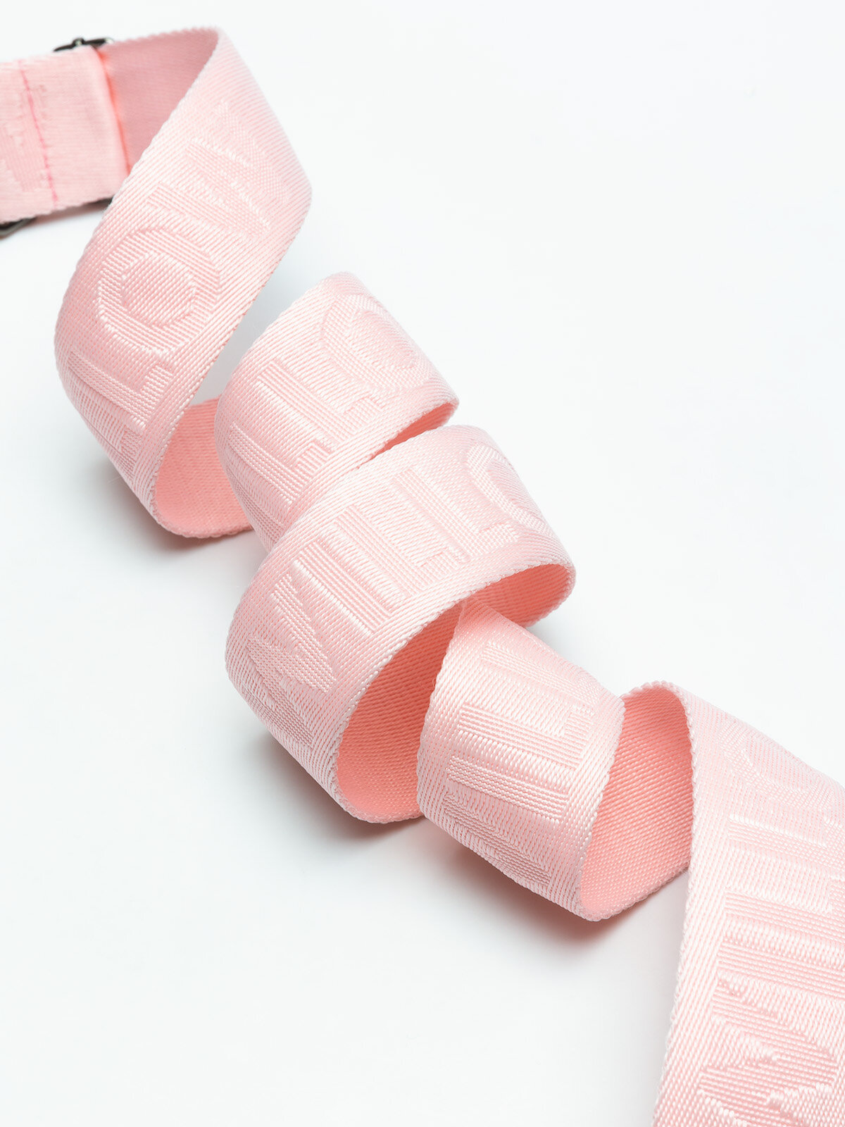 Ремень для сумки поясная Willow Ремень для сумки плечевой, фактура рельефная, плетеная, розовый — фото 1