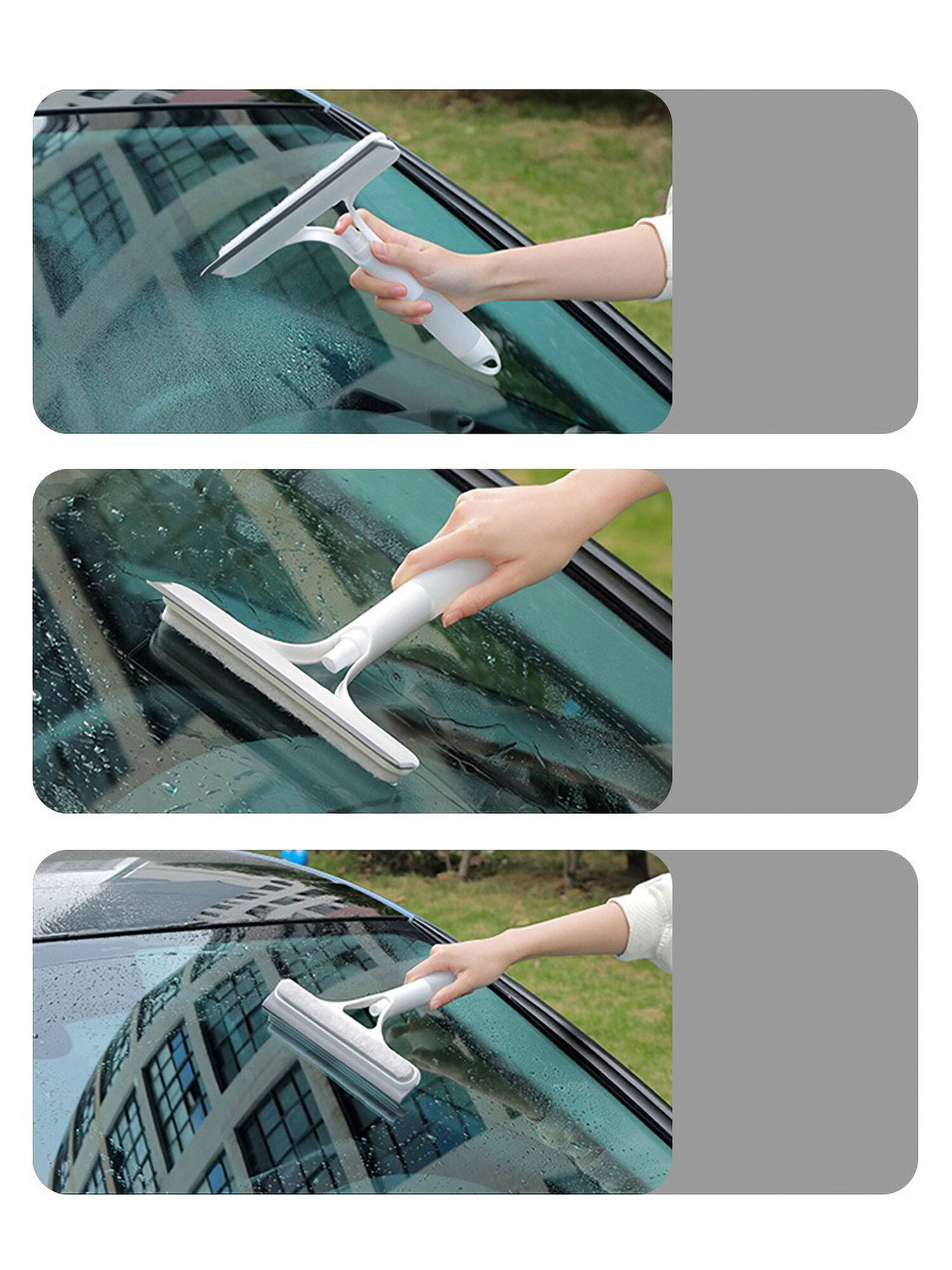 Водосгон и щетка для мытья окон с распылителем, стеклоочиститель для уборки в доме и автомобиле — фото 1