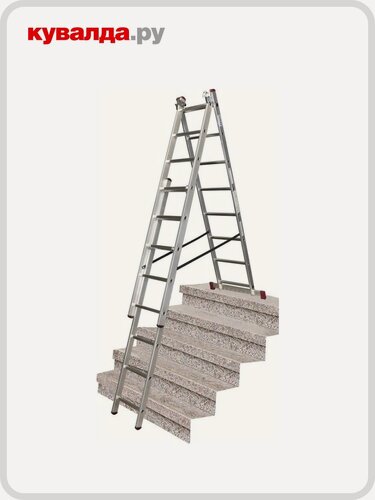 Изображение товара Лестница-стремянка трехсекционная KRAUSE CORDA 3х 8 с дополнительной функцией