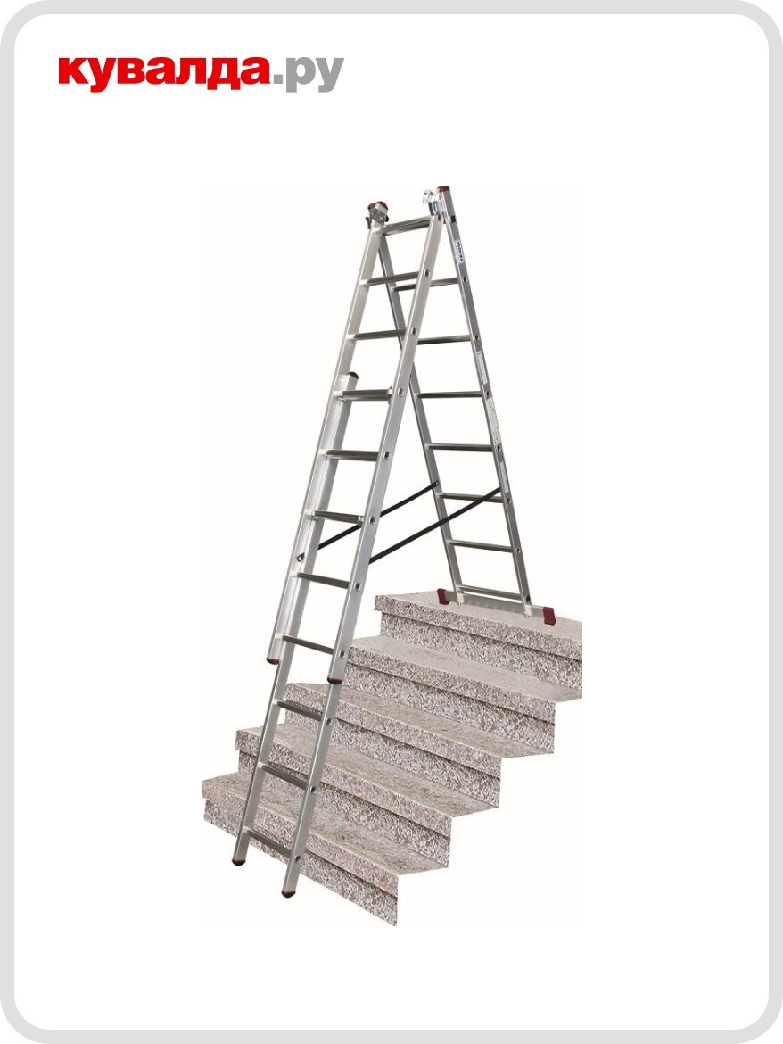 Лестница-стремянка трехсекционная KRAUSE CORDA 3х 8 с дополнительной функцией