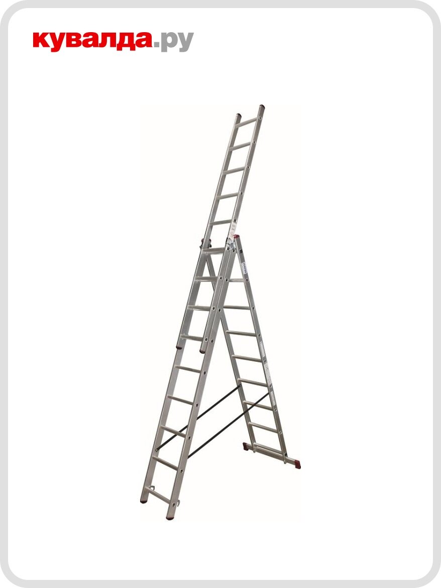 Лестница-стремянка трехсекционная KRAUSE CORDA 3х 9 с дополнительной функцией