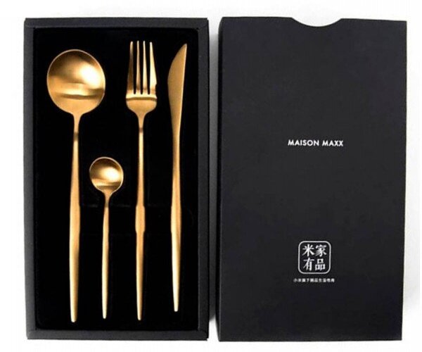 Изображение Набор столовых приборов Maison Maxx Modern Flatware Set Gold