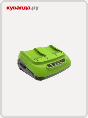 Изображение товара Зарядное устройство для аккумуляторов GREENWORKS 40.0V двухпостовое 2938807