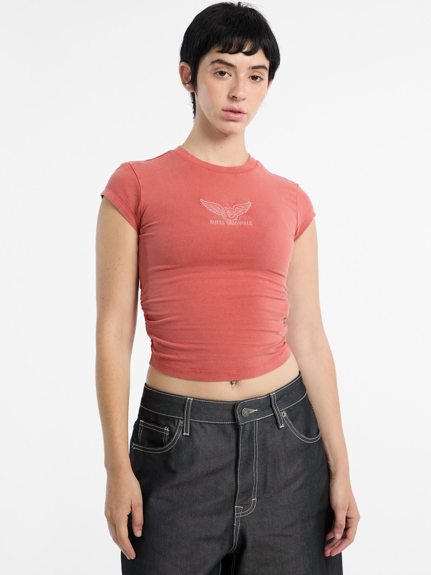 Футболка GUESS, размер L, розовый