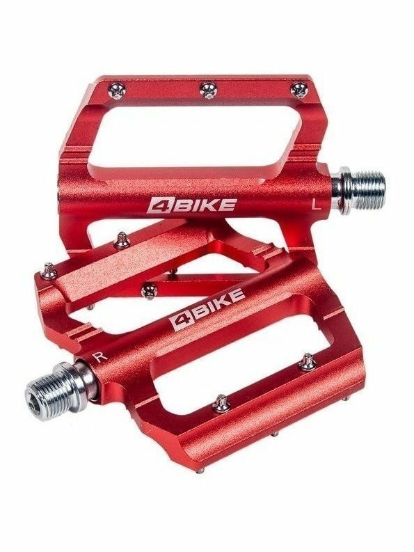 Педали 4BIKE K315SRED, красные, 116х98х16 мм, промподшипники