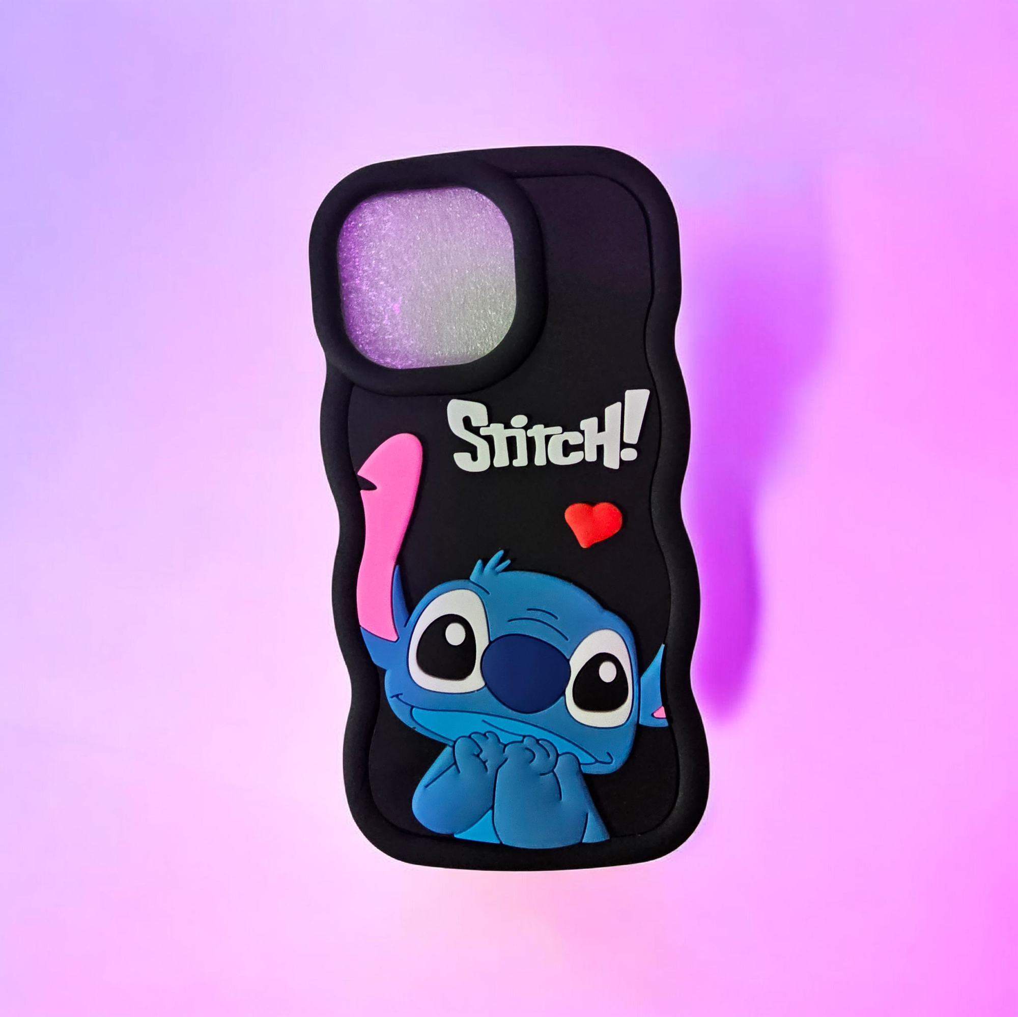 Чехол на iPhone 14 Pro Max "Soft Touch", силикон, мультяшный, ударопрочный, черный стич