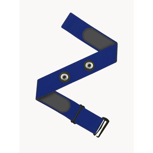 Сменный ремешок с электродами для монитора сердечного ритма, кардиодатчика HRM для Garmin, Polar, Wahoo, 45 мм (Синий)