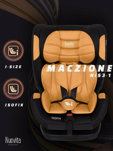 Изображение товара Автокресло детское с креплением ISOFIX Nuovita Maczione NiS3-1, группа 1/2/3, от 9 месяцев до 12 лет (Sabbia/Песочный)