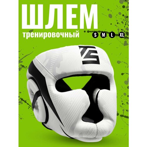 Шлем боксерский Tomorrow Star Fury (L) White Black