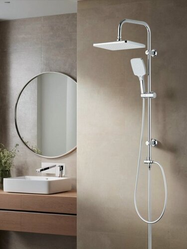 Изображение товара Душевой комплект ESKO ST03Q, хромникелевое покрытие, 980мм, тропический душ