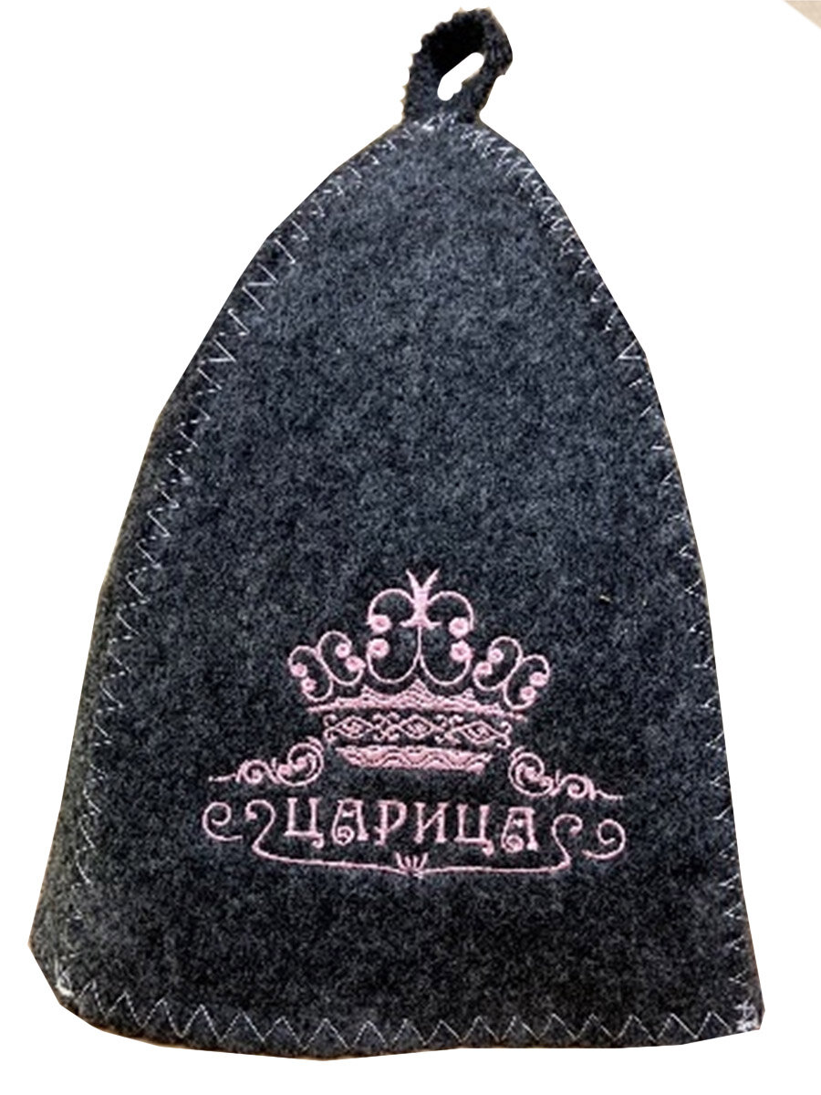 Банная шапка Банные Секреты серая  Царица  30  шерсть  70  полиэфир