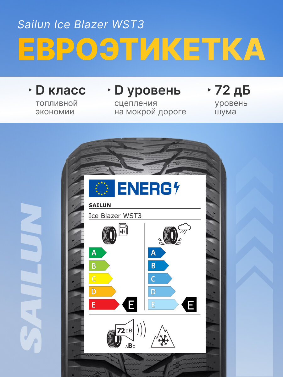 Шины зимние 185/60R14 82T Sailun Ice Blazer WST3 для легкового авто — фото 1