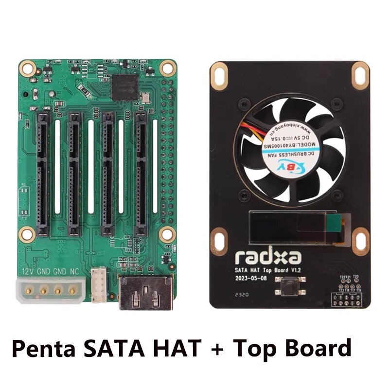 ROCKPI Penta SATA HAT для Raspberry Pi 5