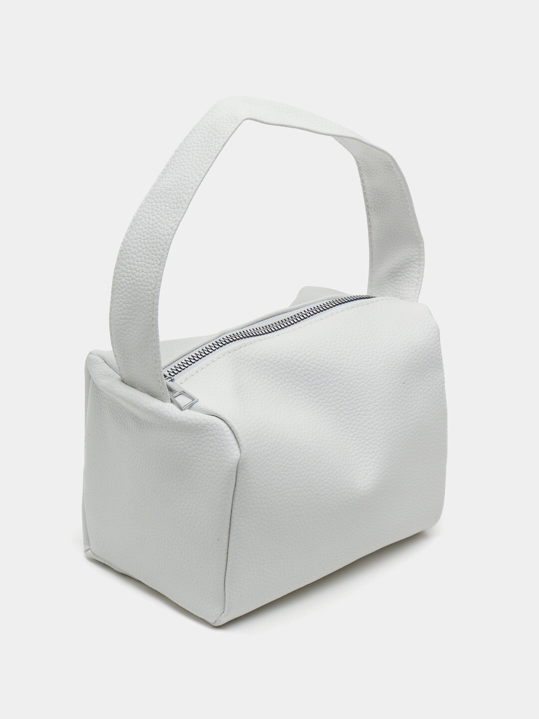 Сумка  Box-Handle Soft Bag, фактура гладкая, белый,