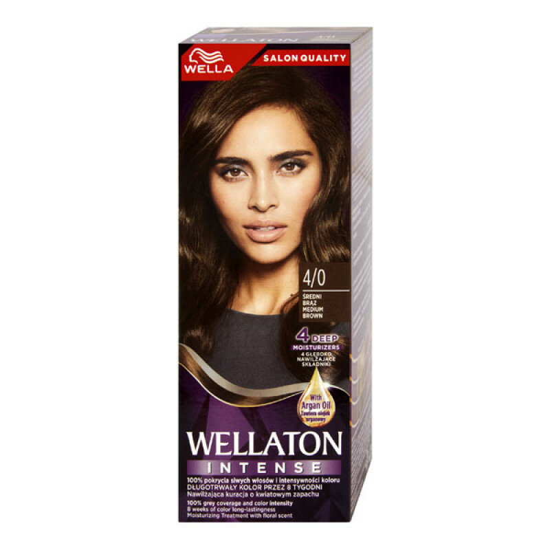 Wellaton стойкая крем-краска для волос 4/0 Темный шоколад 110 мл.