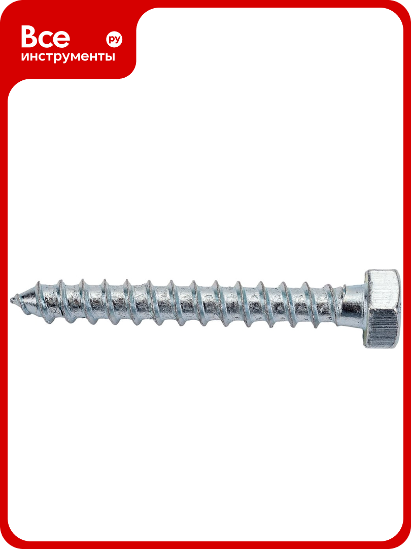 Шуруп с ШГ сантех. Европартнер DIN 571 Zn 8 х 60 6 шт. 5 0948 4