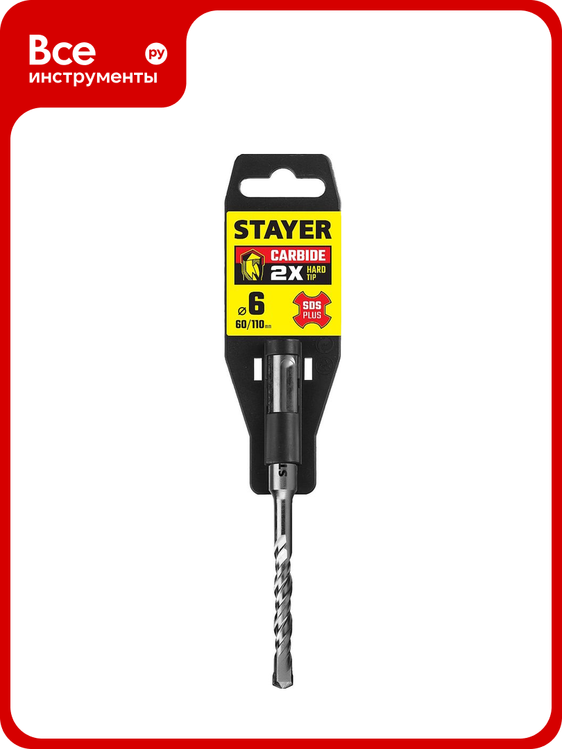 Бур STAYER Professional 6х110 мм SDS-plus 2930-110-06_z02