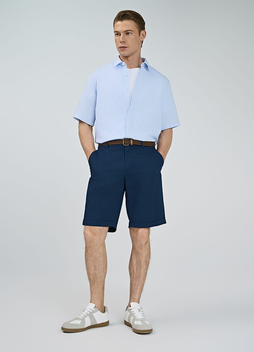 Рубашка O'STIN Весна-лето 2025, размер M, голубой