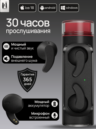 Изображение товара Наушники беспроводные MILDSTORE T90 Pro с микрофоном, черные