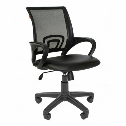 Кресло офисное Easy Chair VT_EChair-304 TPU кожзам чернсетка черн пластик 7240₽