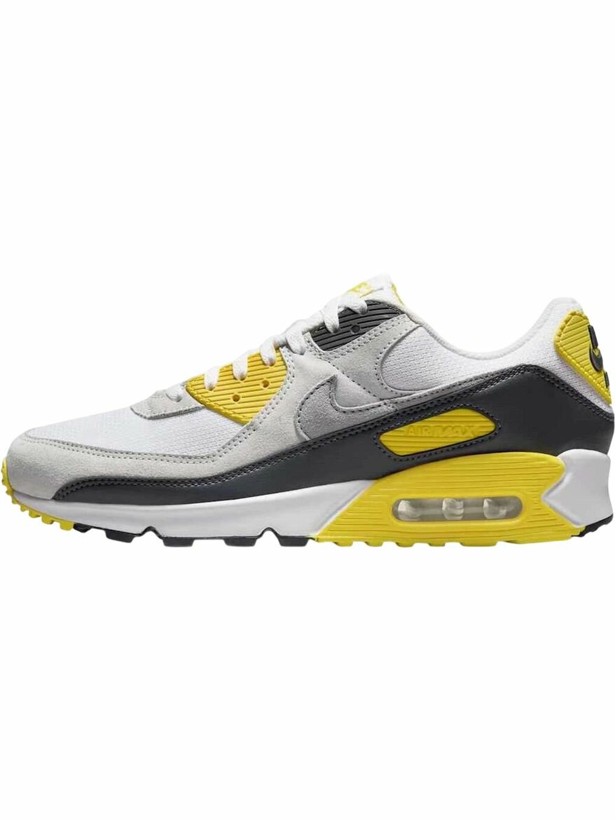 Кроссовки NIKE Air Max 90, полнота F, размер 8.5 US, черный/серый/белый