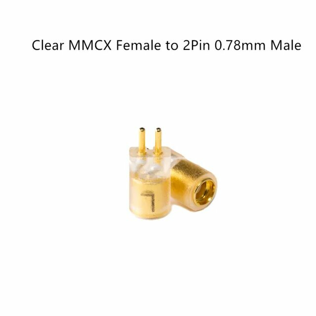 YMDX Адаптер наушников 2Pin 0,78 мм на MMCX/MMCX, Clear mmcx to 2pin