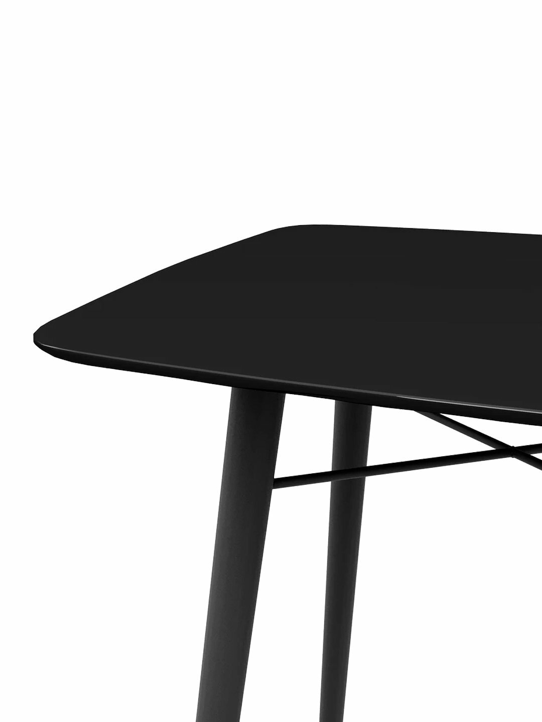 Кухонный стол AIKO "Corvus", квадратный, МДФ, черный, 80 см x 80 см — фото 1