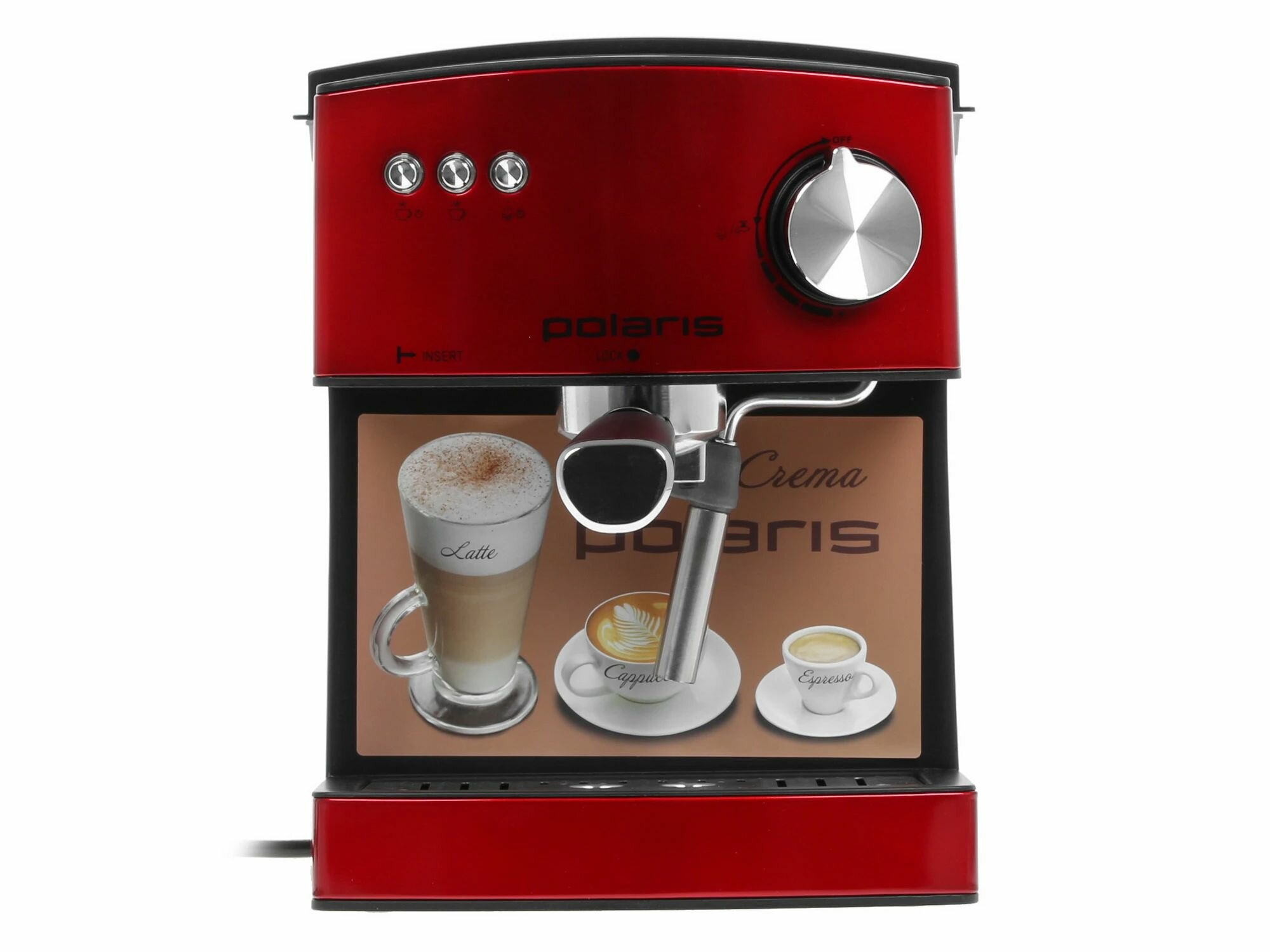 Кофеварка Polaris PCM 1528AE рожковая красная 850Вт 15л