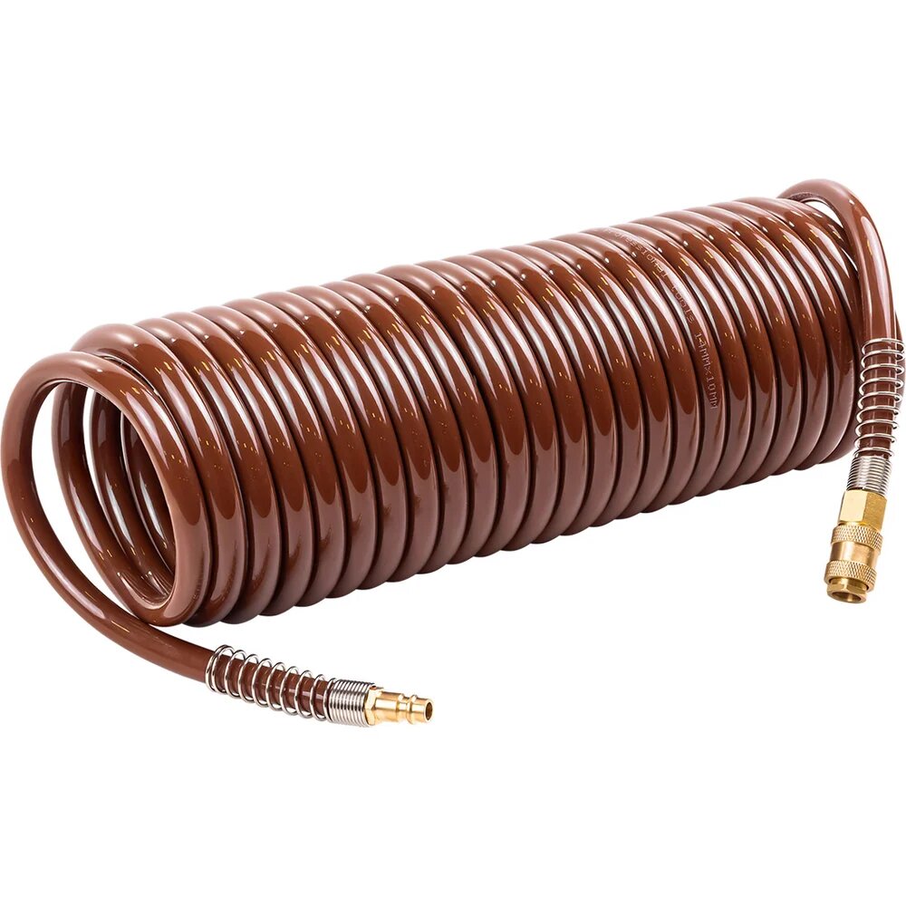 FORSTIME Шланг витой полиуретановый 10мм х 14мм х 10м с быстроразъемами FT-1410-10M(64589)