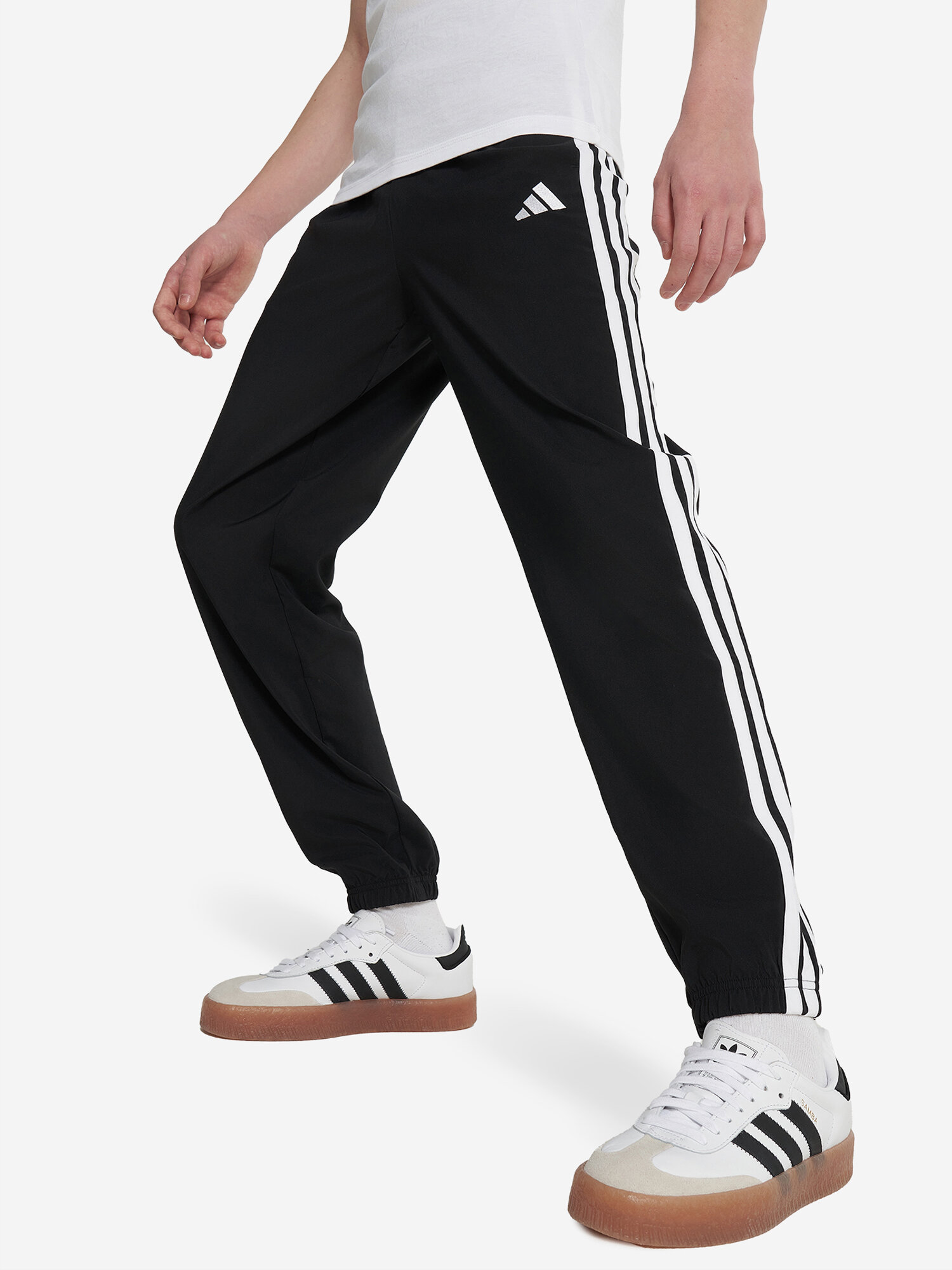 Брюки adidas, размер 164, черный/белый