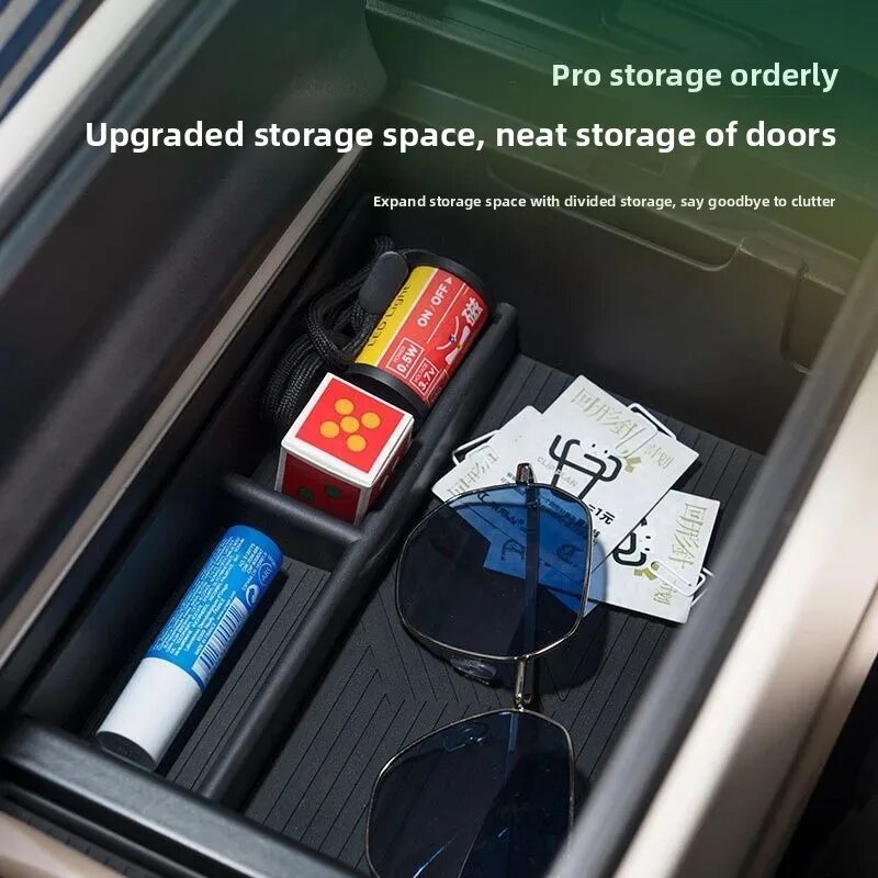 Изображение Для Xiaomi YU7 YU 7 2025 2026, подлокотник для центральной консоли, ящик для хранения, органайзер для консоли из АБС-пластика, лоток для интерьера, аксессуары для уборки